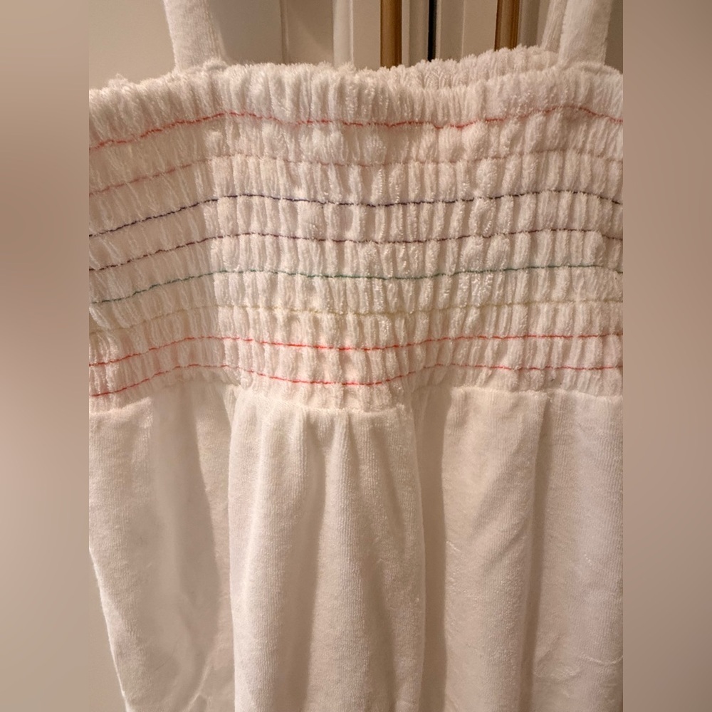 NWT girls, white terry cloth dress beach cover-up - Picture 2 of 4